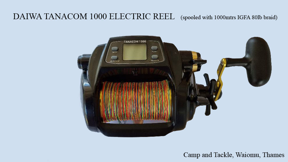 TANACOM 1000 ELECTRIC REEL - SPOOLED - ON SPECIAL NOW! – Camp and