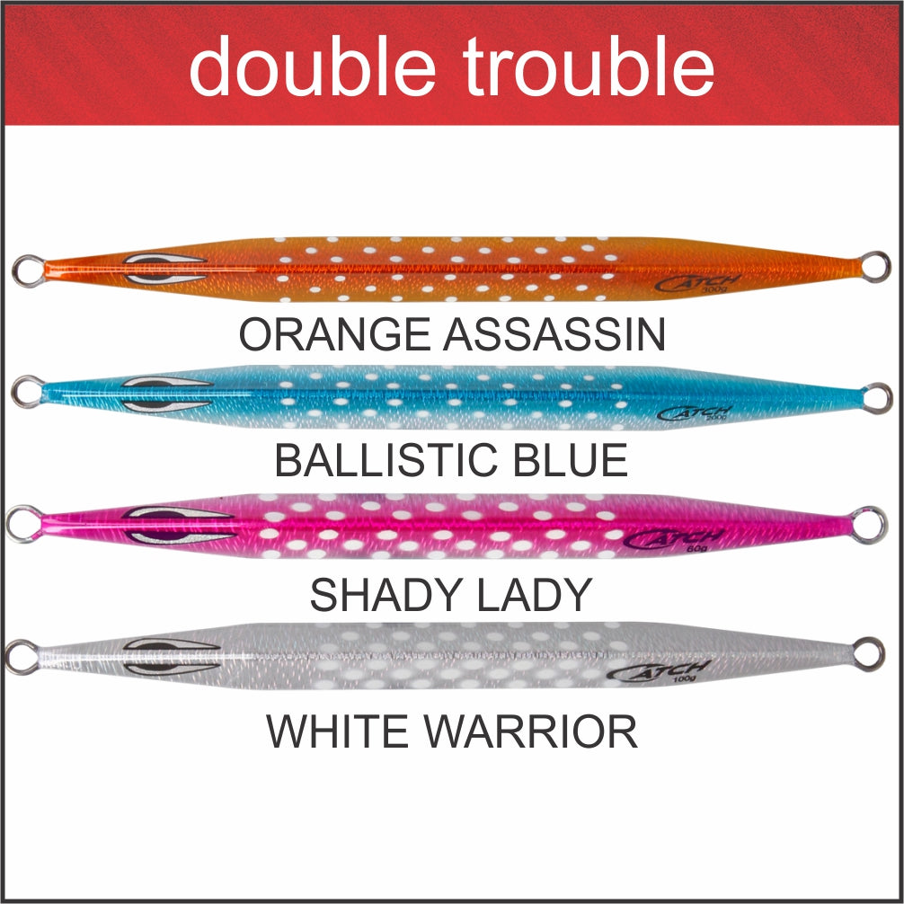double trouble fishing lure CATCH Double Trouble Lure 60g, 80g, 100g, 200g & 300g – Camp and Tackle