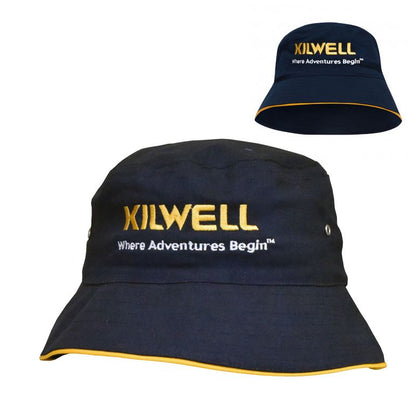 KILWELL BUCKET HAT NAVY/GOLD - SIZE L/XL