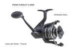 PENN Pursuit IV 6000 Spinning Reel Spooled with 280mtrs 30lb Nylon