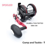 Tica TopTec SWA10R 6.2:1 Boat Reel - SPOOLED with 250mtrs 30lb NYLON