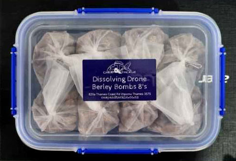 DISSOLVING DRONE BERLEY BOMBS 8’s on SPECIAL $10.00 OFF!