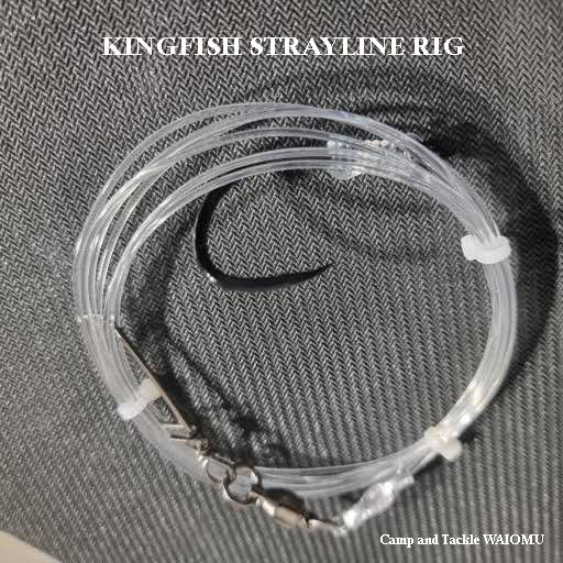 KINGFISH STRAYLINE RIG BLACK MAGIC 200lb Nylon, 7/0 Hook – Camp and Tackle