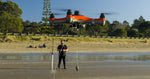 Splashdrone FD1 Fisherman flying with sinker