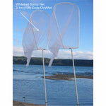 WHITEBAIT SCOOP NET WITH OR WITHOUT TRAP BY NACSAN 3.1m CIR - 5yr WARRANTY - WHITE
