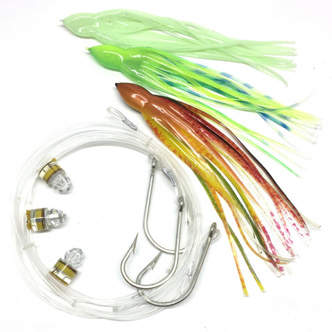 Game Rig Pack 12-0 J Hooks with Light Qty: 3
