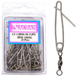 Long Line Clips NACSAN JVI Longline Clips Qty:25 – Camp and Tackle