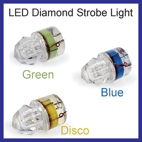 LED Diamond Strobe Light - Green, Blue or Disco