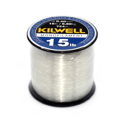 Kilwell Mono (nylon) Spool, 15lb-50lb, Lifetime Warranty