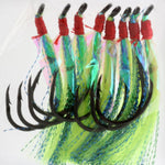 Flasher Hooks, Four Colour Options, Size 6-0 or 7-0, Packet of 5